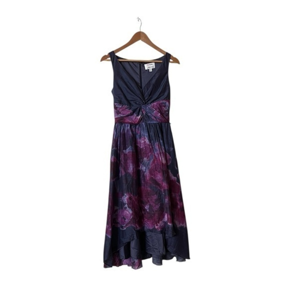 Target x Neiman Marcus Lela Rose Silk Cotton Purple Watercolor Maxi Dress, 2